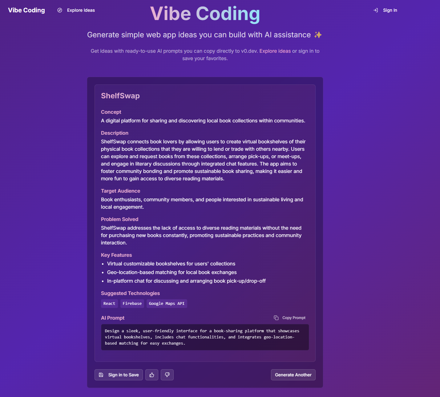 Vibe Coding: AI-Powered App Idea Generato